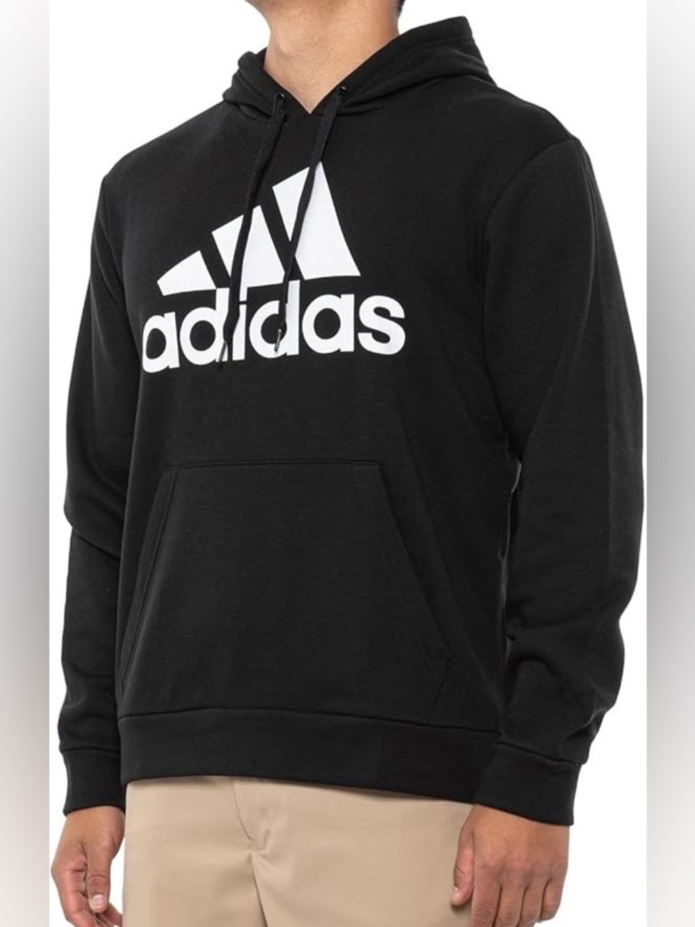 adidas Black Hoodie with White Logo